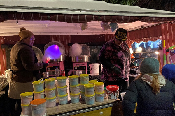 Greytown 6 Candy floss stand popular stall amongst the crowds.