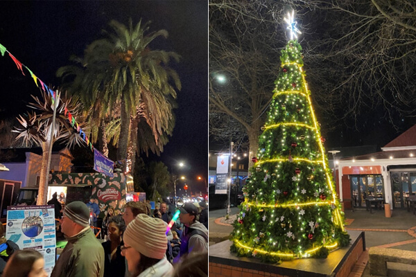 Greytown 7 Christmas tree creating the festive atmosphere.