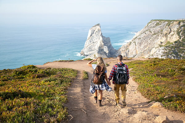 Two People Hiking.