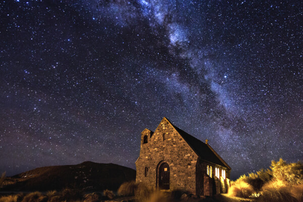 The Good Church on a clear night perfect for stargazing.
