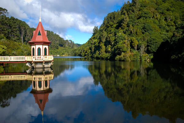 Zealandia 1 Calm waters over wildlife sanctuary.