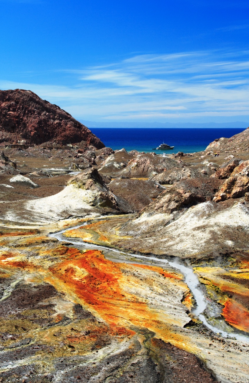 Inside White Island crater