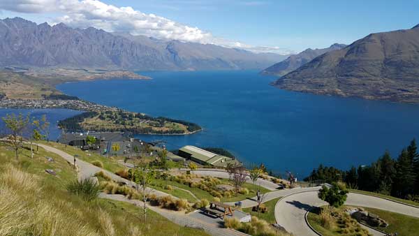 Looking over the luge course toward Queenstown.
