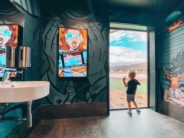 Highlands Motorsport Park's famous loo with a view.